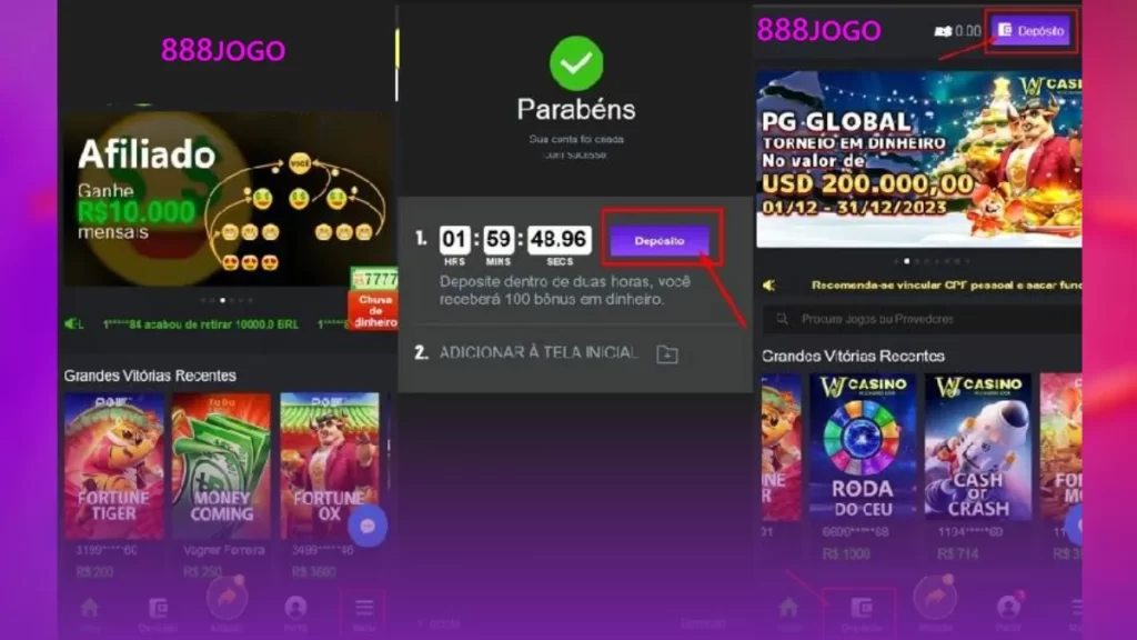 888Jogo Depósito Passo 1
